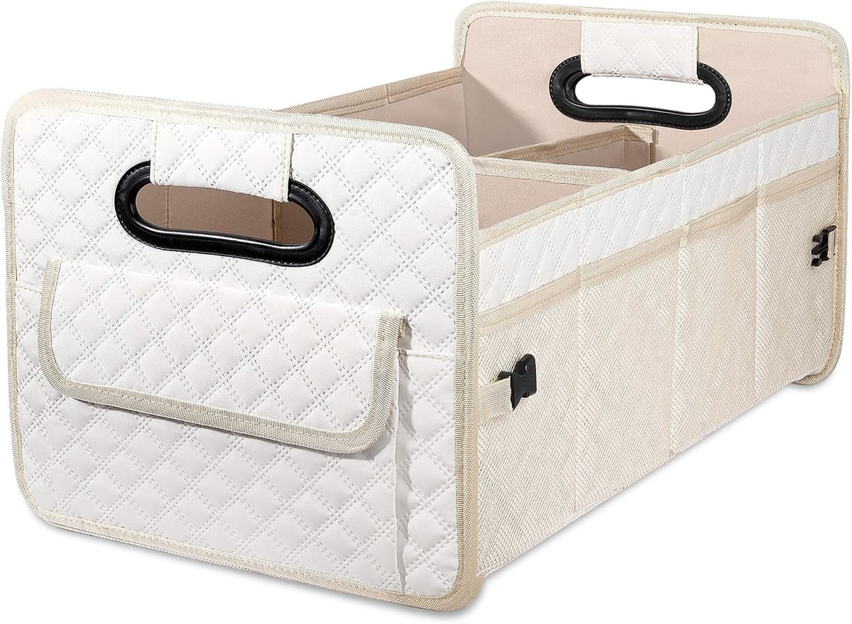 Car Trunk Organizer for SUV, Collapsible Car Storage Organizer Light Grey