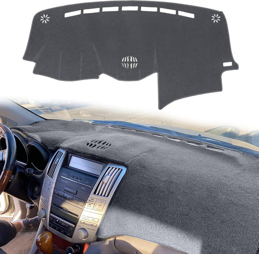 Dash Cover Custom Fit for 2004-2006 Lexus RX330,2007-2009 RX350, 2006-2008 RX400h,Dashboard Cover Mat Pad with Center Speaker Holes(Dark Gray)