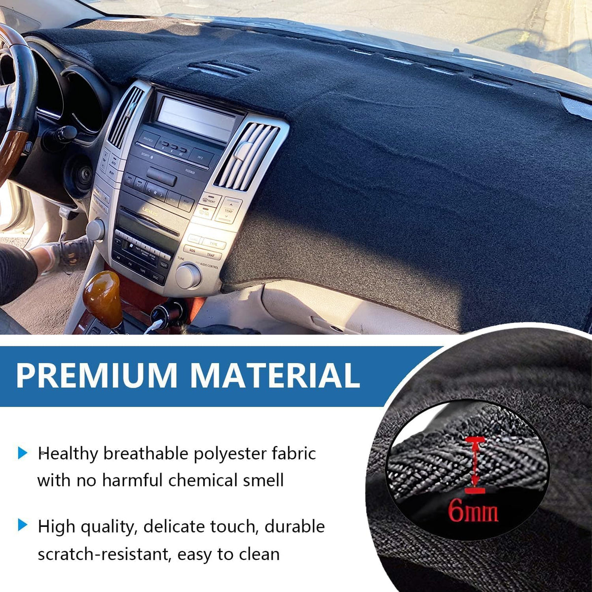 Dash Cover Custom Fit for Hon-da CRV CR-V 2007 2008 2009 2010 2011 Dashboard Cover Non-Slip Pad Dash Board Mat Accessories