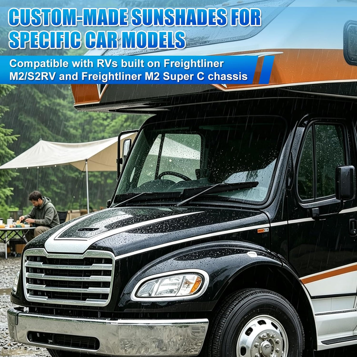2Pcs Wiper Blade Covers Fit for Freightliner M2 S2RV Super C