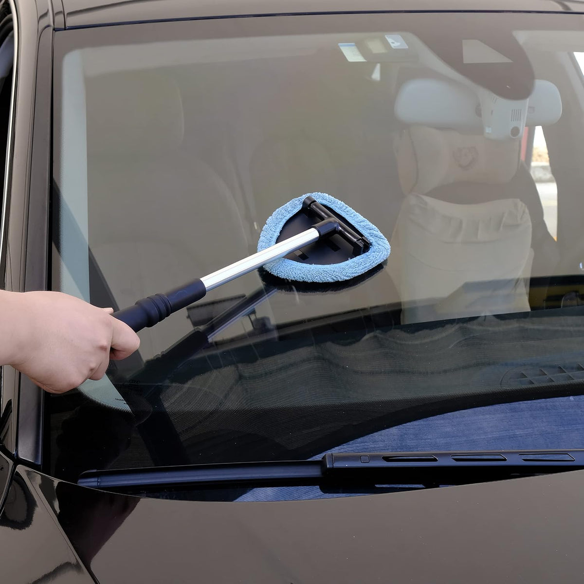 POLYTE Pivoting Windshield Glass Cleaning Tool Extendable Aluminum Handle
