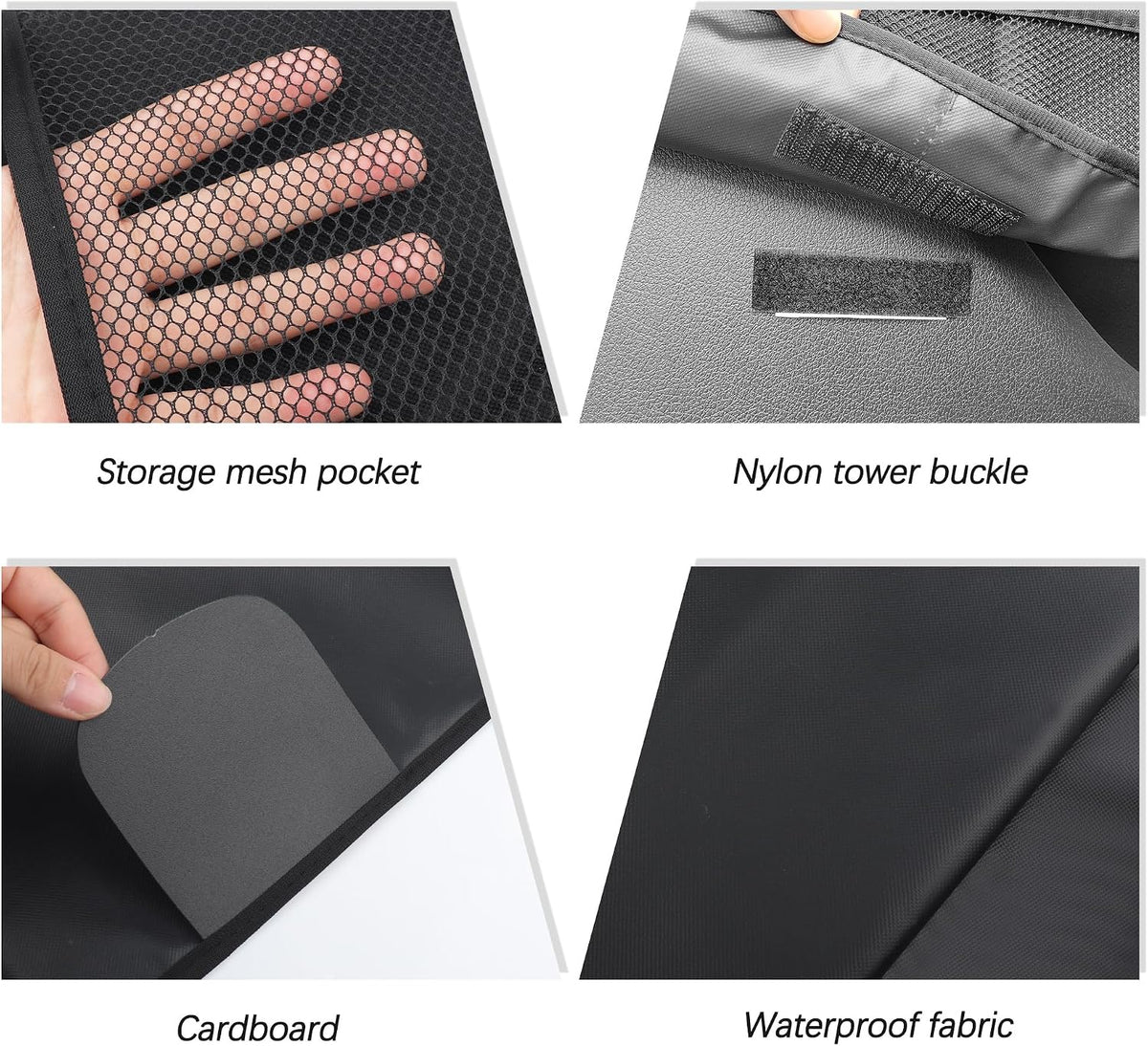 2PCS Car Door Protector for Dogs with Net Storage Pockets,Anti Scratch Dog Car Door Protector Installation on Window,Universal Interior Accessories Door Covers for Dogs