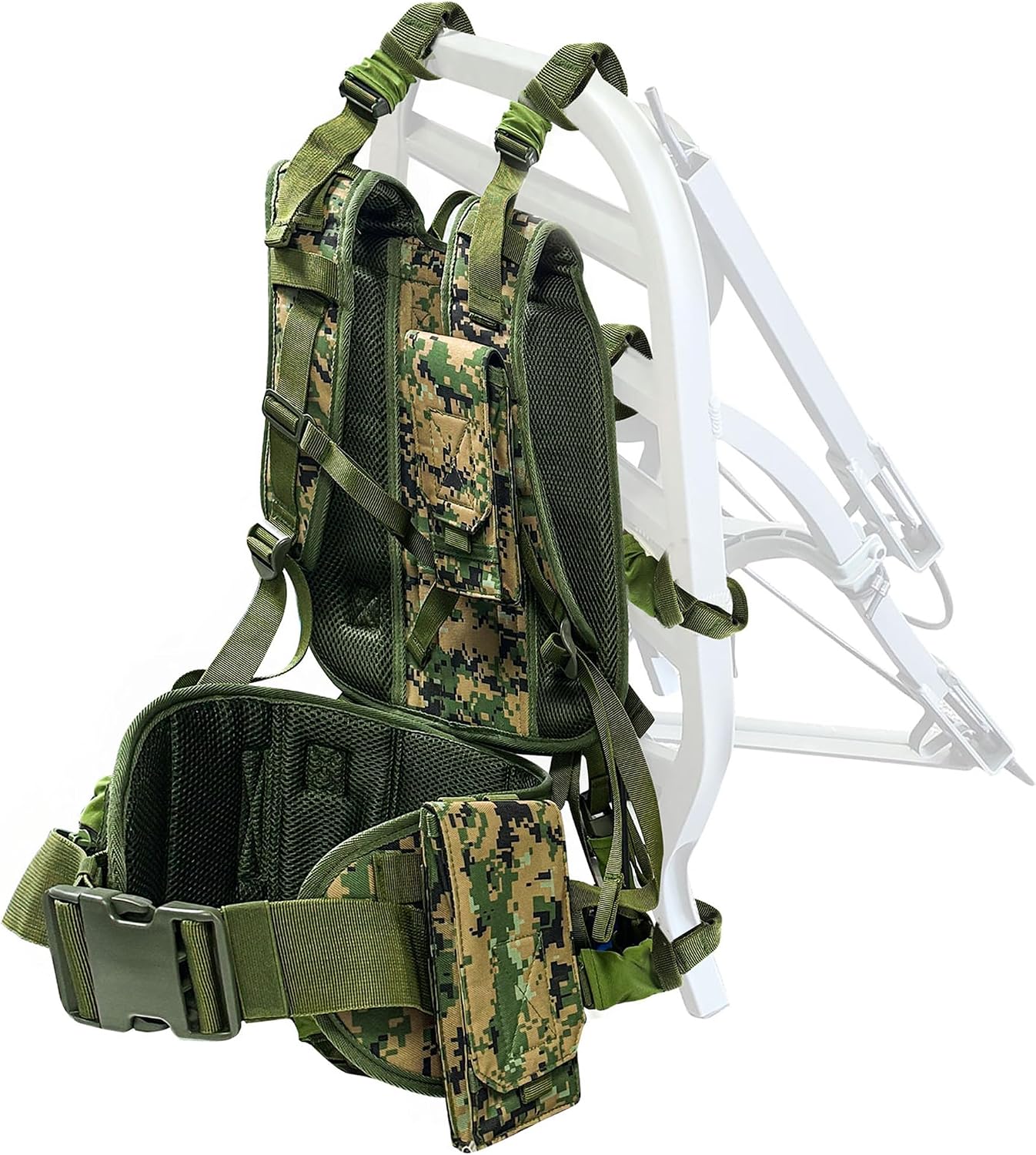 Tree Stand Harness- Ergonomic Camouflage Hunter Safety Harness- Tree Stand Backpack Carry Straps- Universal Tree Stand Transport System for Most Tree Stands (Tree Stand Not Included)