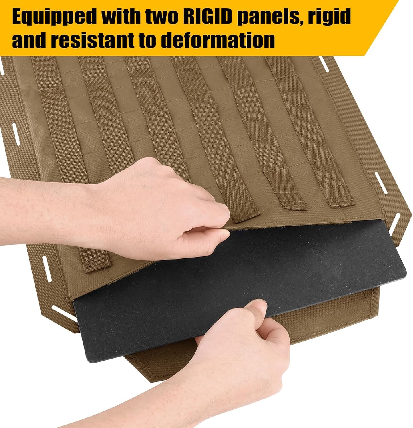 Molle Panels for Car Back Seat, Tactical Seat Back Organizer Covers for Vehicles Truck, Tactical Car Accessories Foldable for Universal Automotive(CB-Foldable)