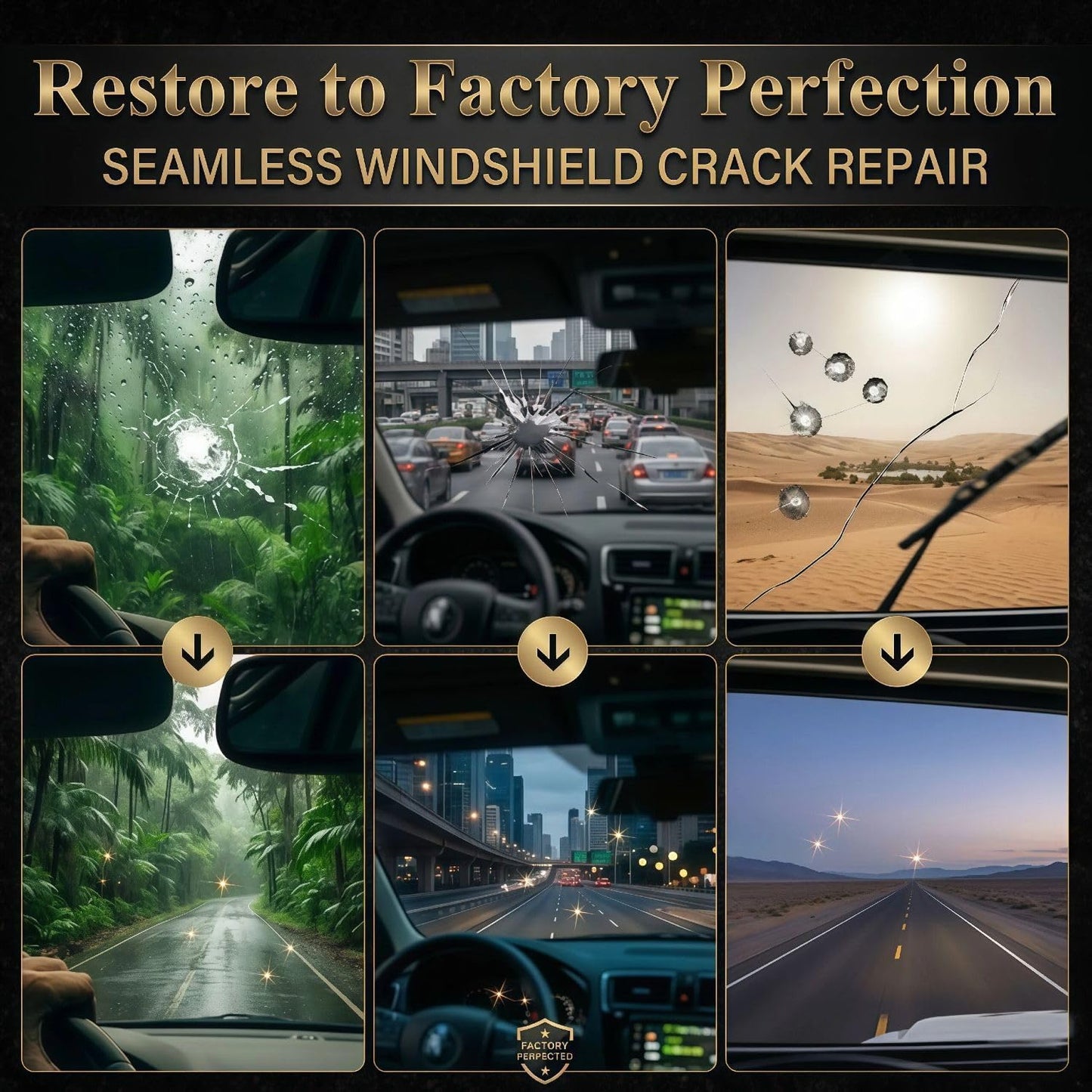 New 2Pack Windshield Repair Kit, 5Min Quick-Repair Nano Glass Repair Fluid. Suitable for Repairing car Windows, Rearview Mirrors and Glass.