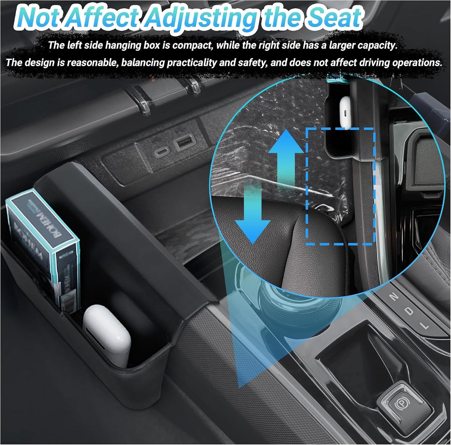 Center Console Organizer Compatible with 2023-2026 Chevy Colorado/2023-2026 GMC Canyon, Armrest Storage Box＆Gear Shift Organizer Tray Interior Truck Accessories