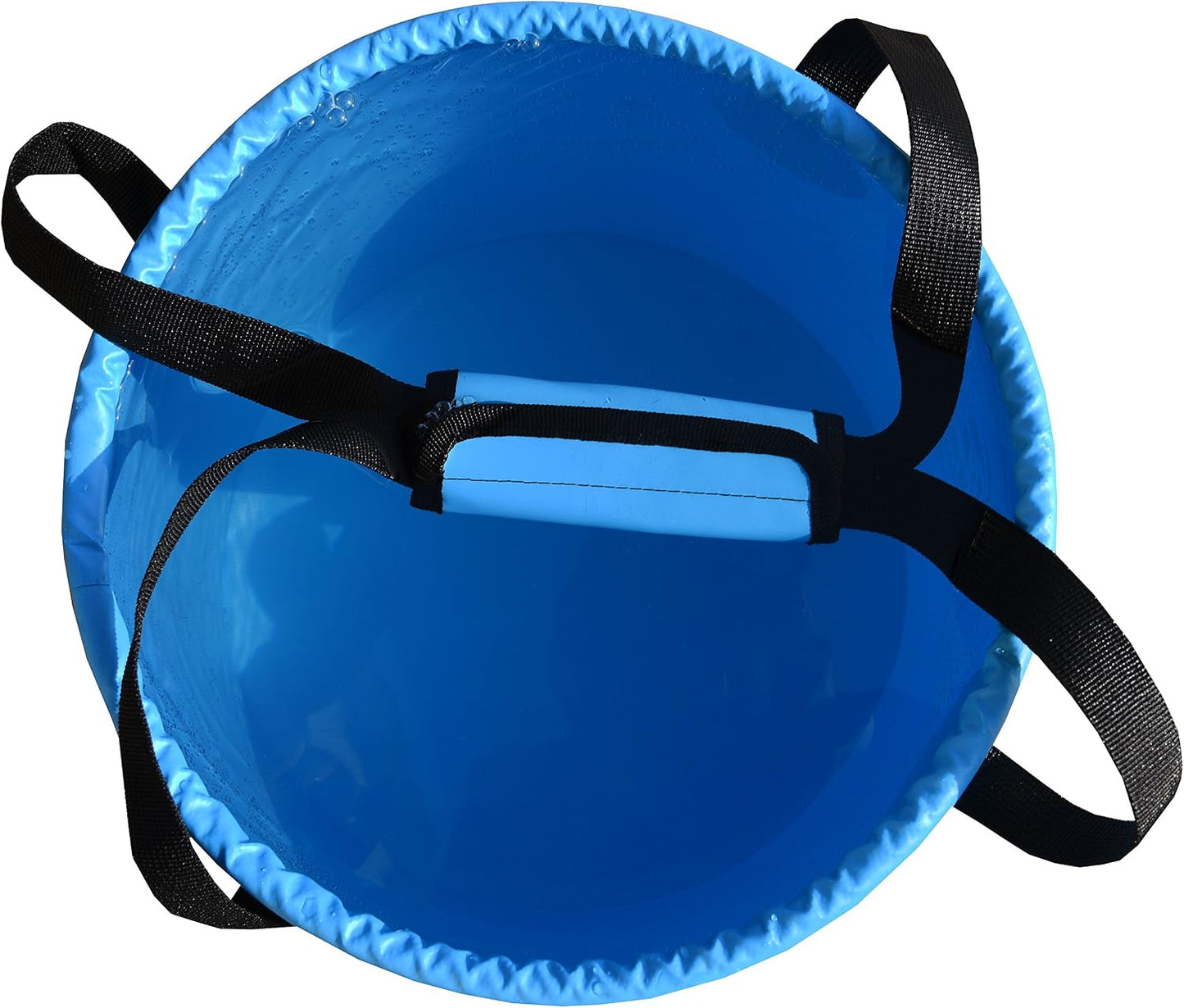 Freegrace Collapsible Bucket with Mesh Tool Pocket - 10L, 16L &amp; 23L Portable Folding Water Container - Heavy Duty 500D Tarpaulin, BPA-Free Wash Basin for Camping, Fishing, RV, and Car Washing