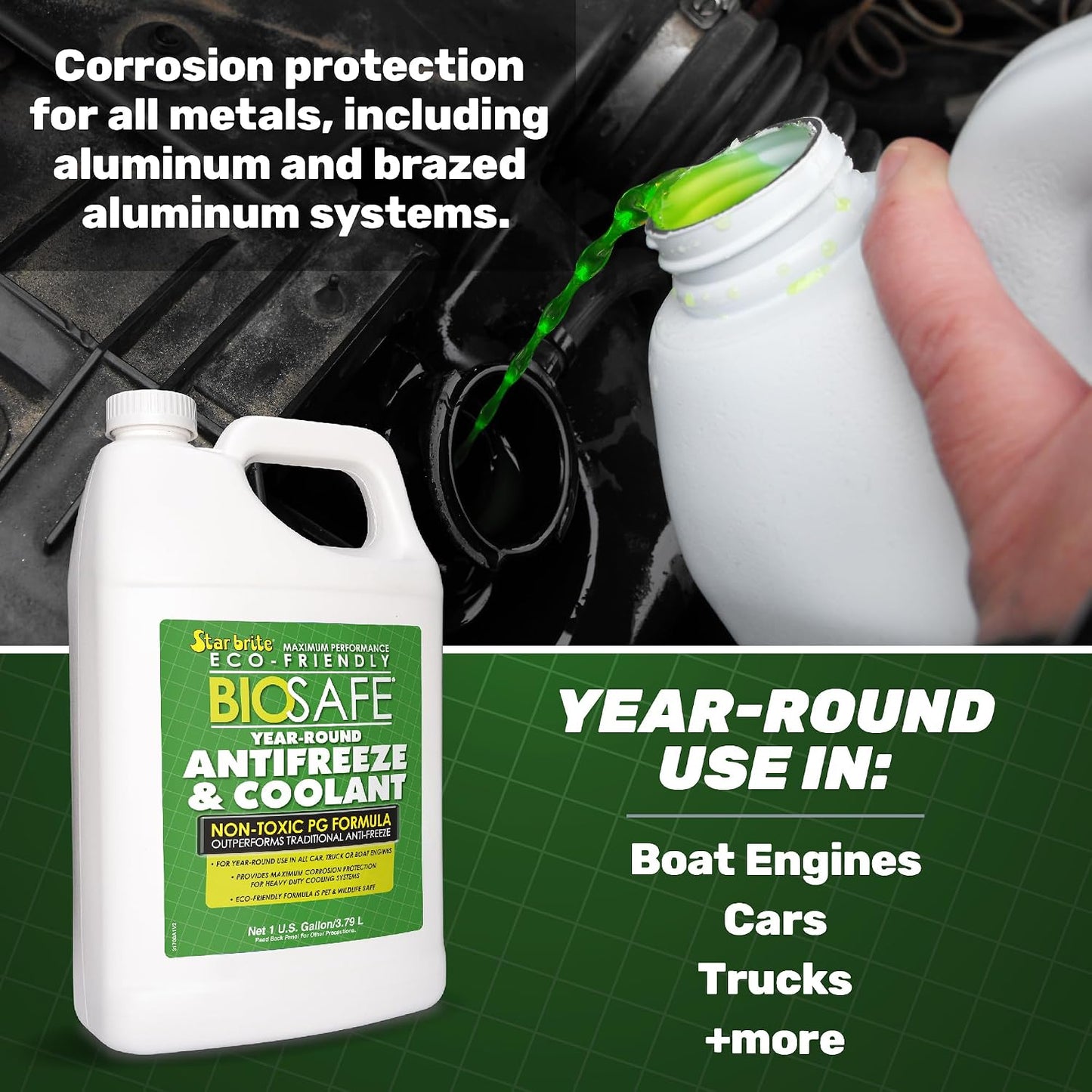 Star Brite BIO-Safe Non-Toxic PG All Year Anti-Freeze/Coolant - Full Strength