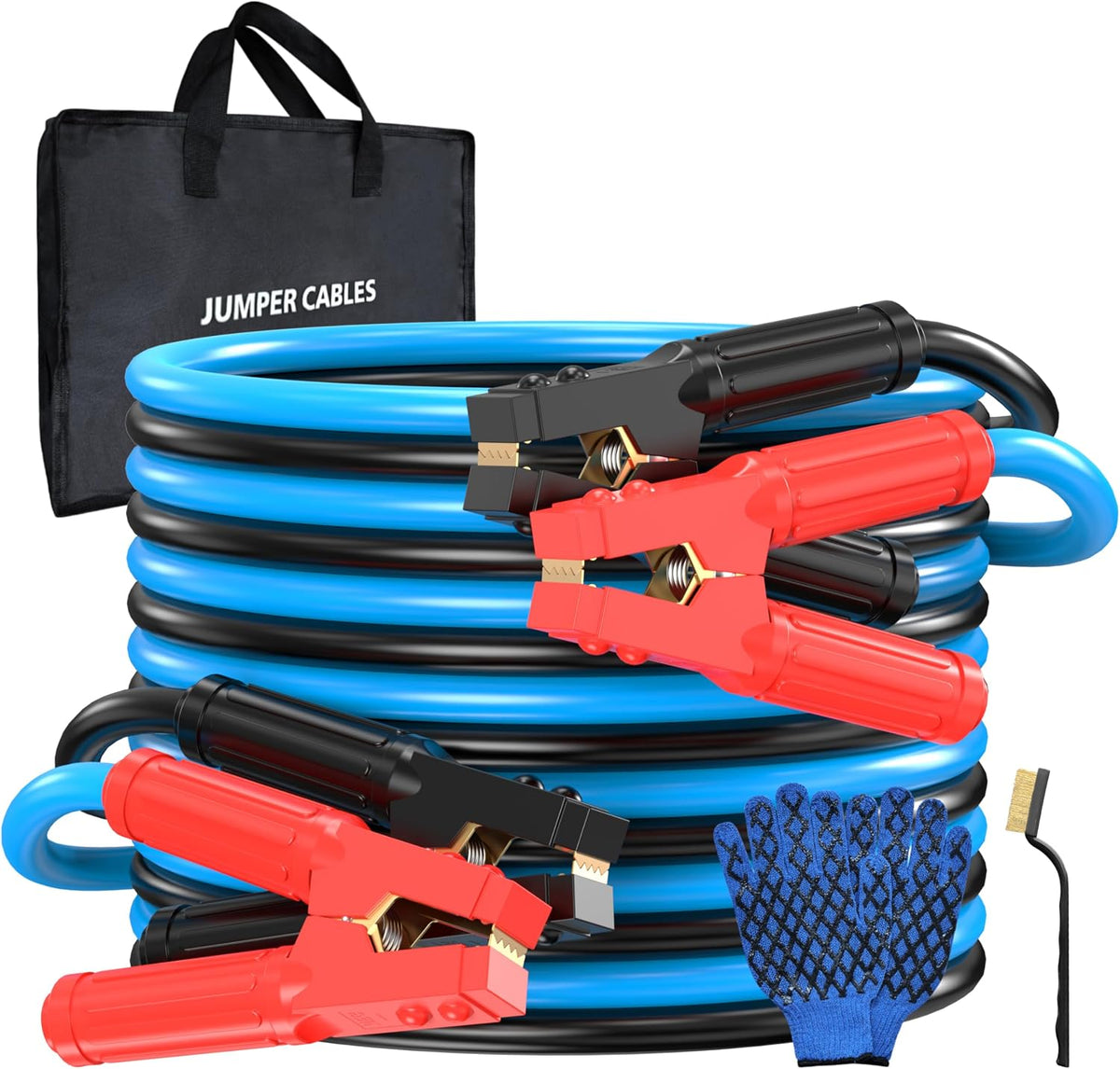 1 Gauge 25 Feet Jumper Cables Heavy Duty for Car