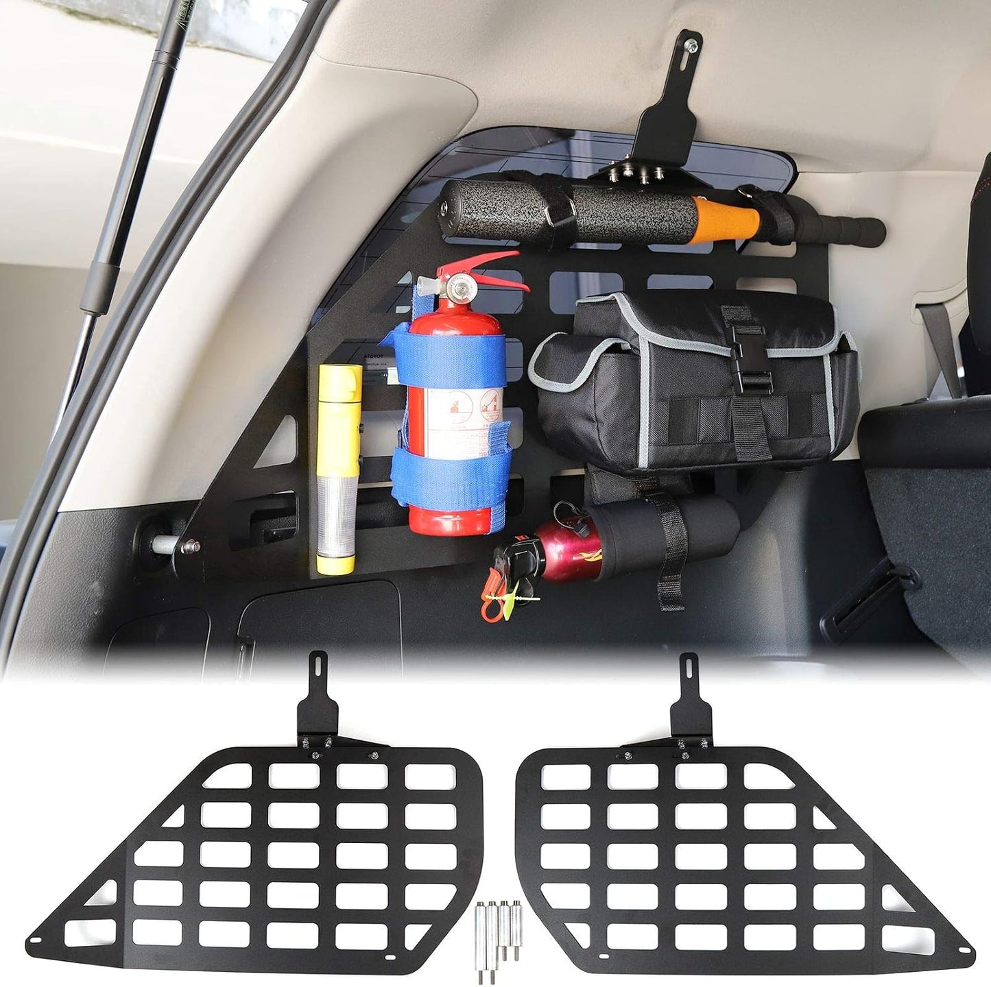 JeCar Modular Storage Panel System Rear Cargo Rack Trunk Shelf Interior Luggage Storage Carrier for Toyota 4Runner 2010-2020
