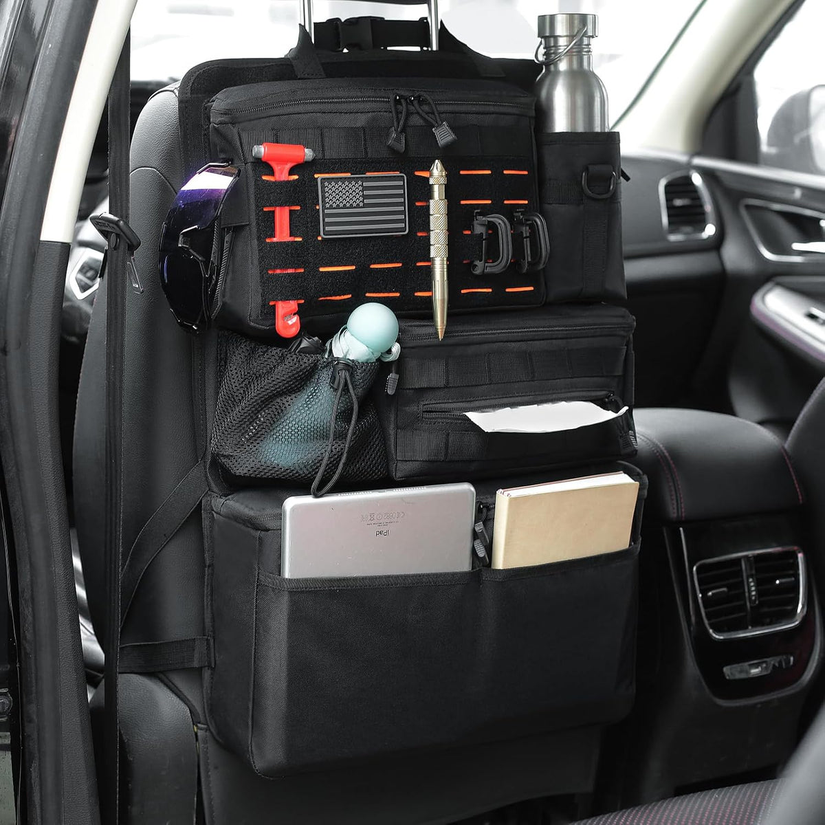 Upgraded One-Piece Universal Car Seat Back Organizer with Multiple Pockets