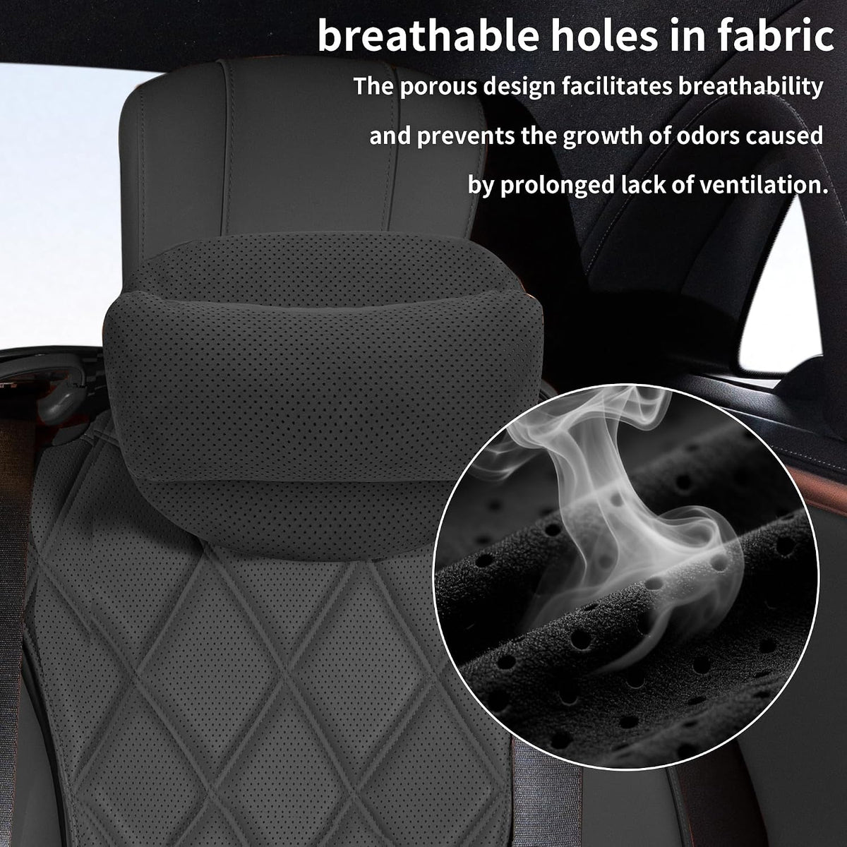 2 Pack Car Neck Support, Ergonomic Drive Seat Head Cushion Pillow
