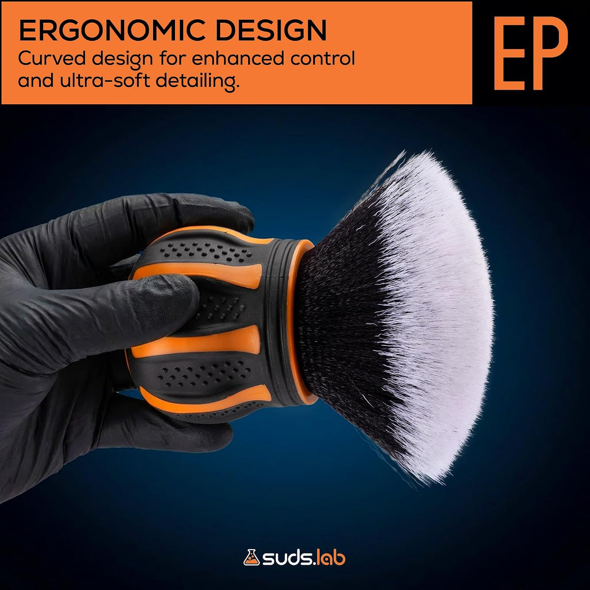 Suds Lab Elite-Plush Detailing Brush with Stand, Ultra-Soft, Scratch-Free