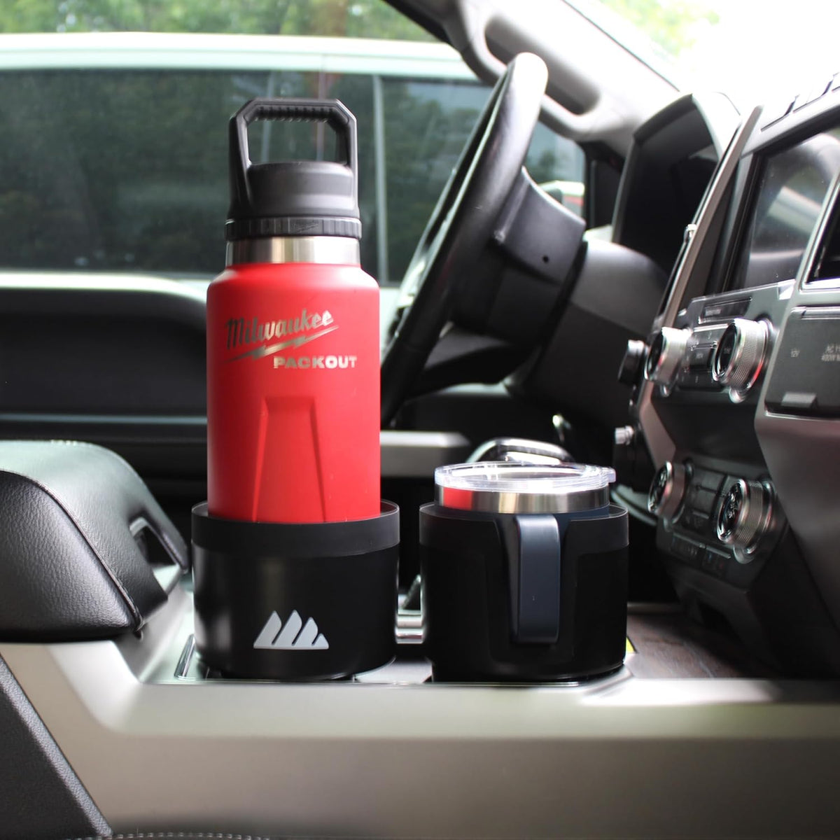 Integral Ultimate Car Cup Holder Expander with Adjustable Base & Organizer
