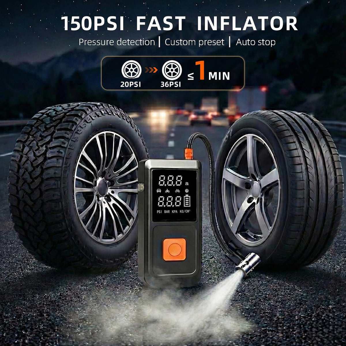 GOLDFOREST 4000A Portable Car Battery Jump Starter with Air Compressor
