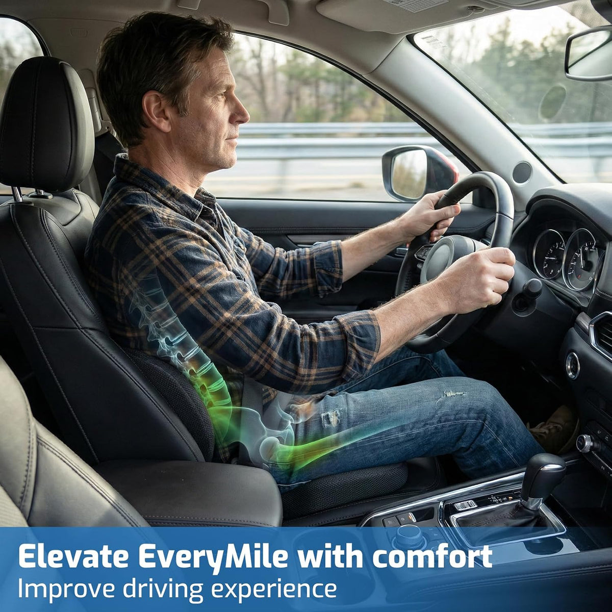 Seat Cushion with Lumbar Support Pillow,Ergonomic Chiar Cushion