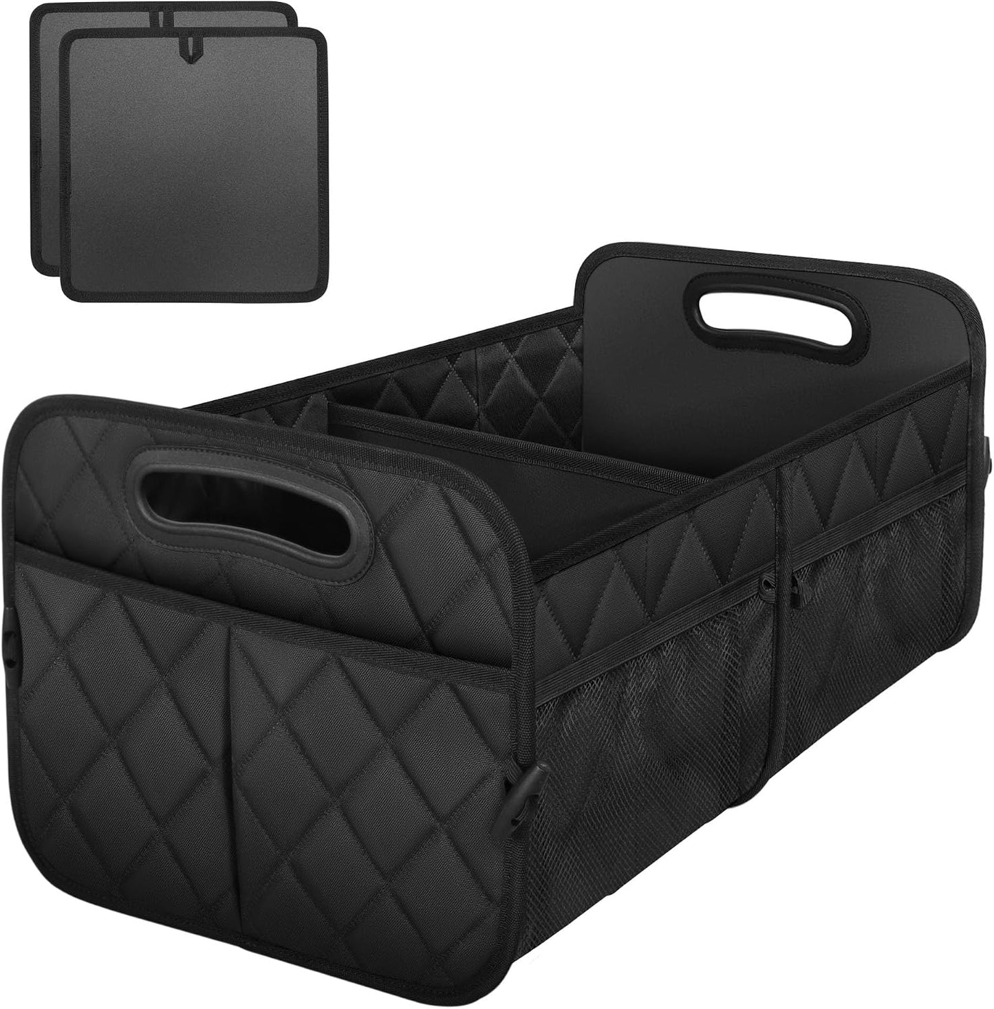 Deosk Collapsible Car Organizer with 6 Pockets, 50L Multi-Compartment Trunk Organizer, Accessories for Women/Men - Blue