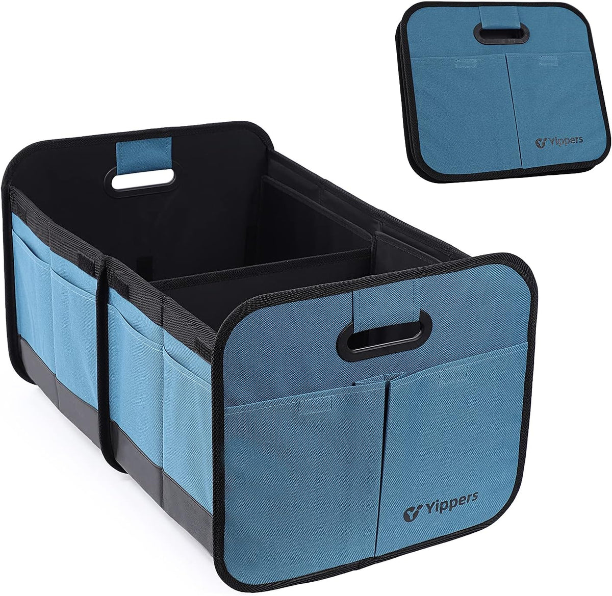 Long Pond Car Trunk Organizer, Storage for SUVs or Sedans, Foldable Cargo Containers with 9 Pockets and Reinforced Handles, with Non-Slip Bottom, Collapsible Storage for SUVs, Sedans, or Any Cars