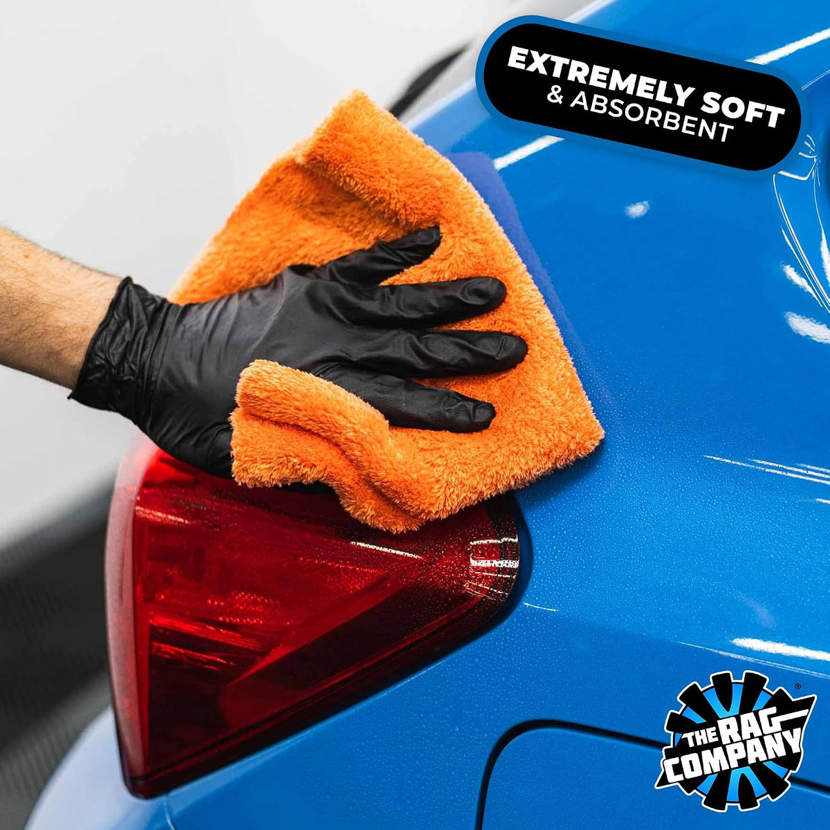 The Rag Company Eagle Edgeless 500 Detailing Towel, 16x16 in, 4-Pack