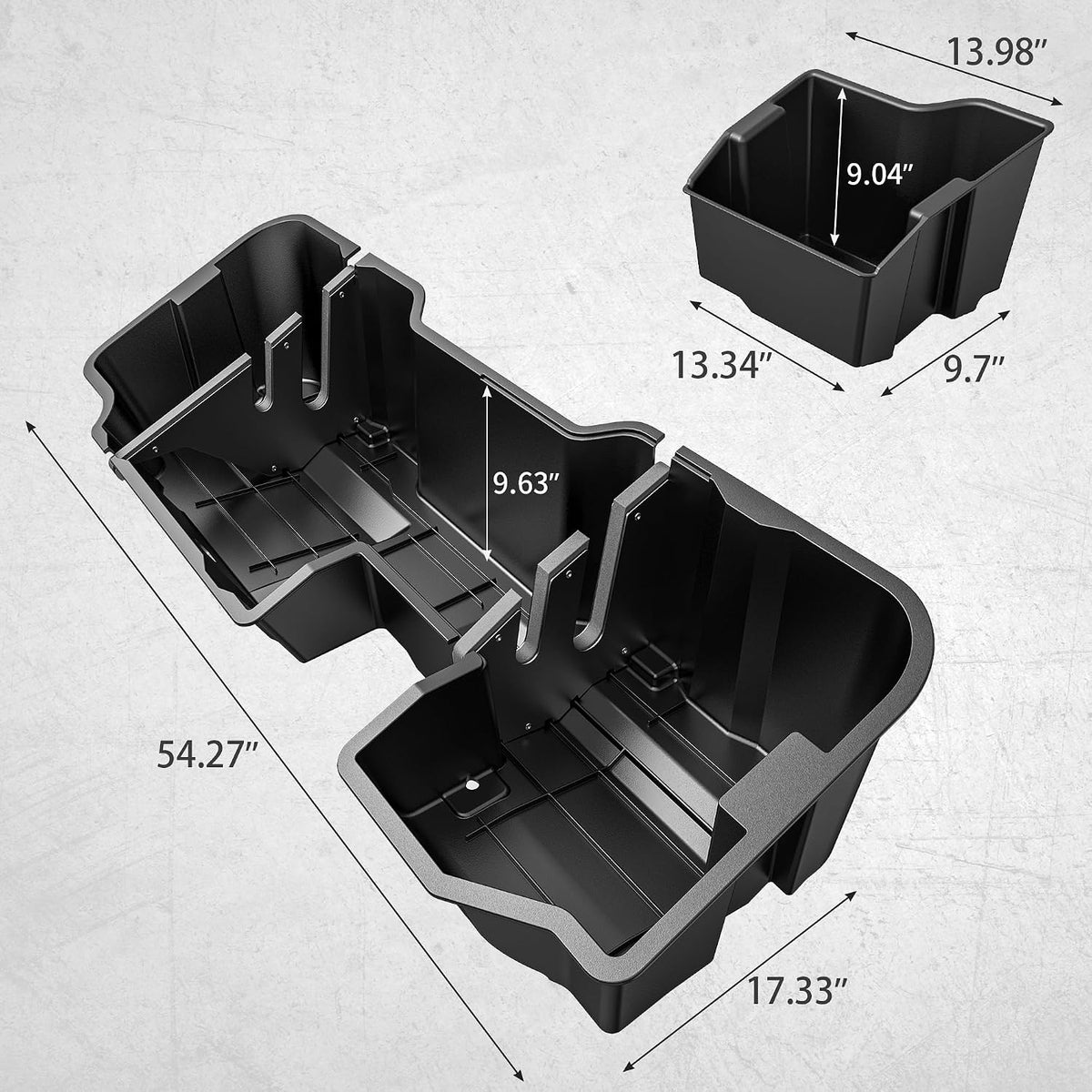 OEDRO Under Seat Storage Box Fit 2019-2026 Chevy Silverado/GMC Sierra 1500