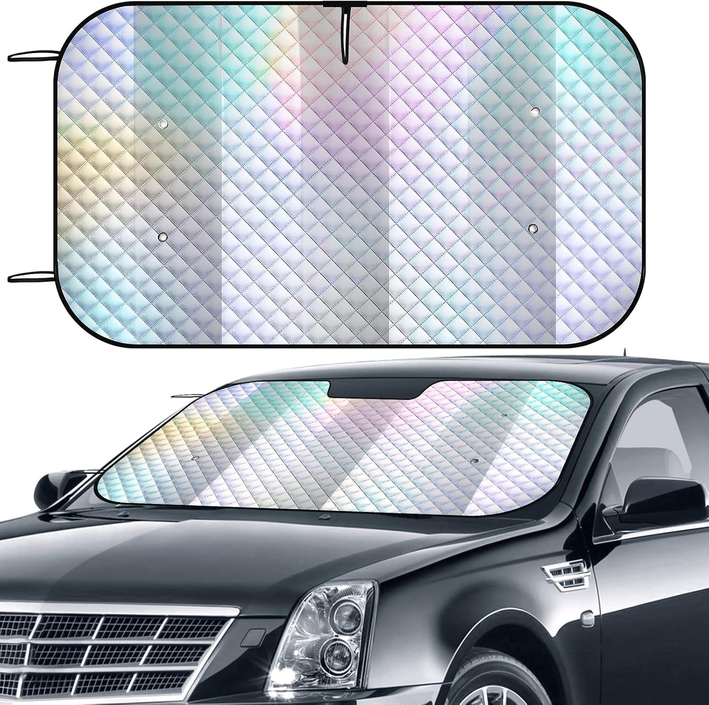 Car Windshield Sun Shade, Folding Car Shades for Front Windows UV Rays Sun Visor Shade, Keeps Your Vehicle Cool