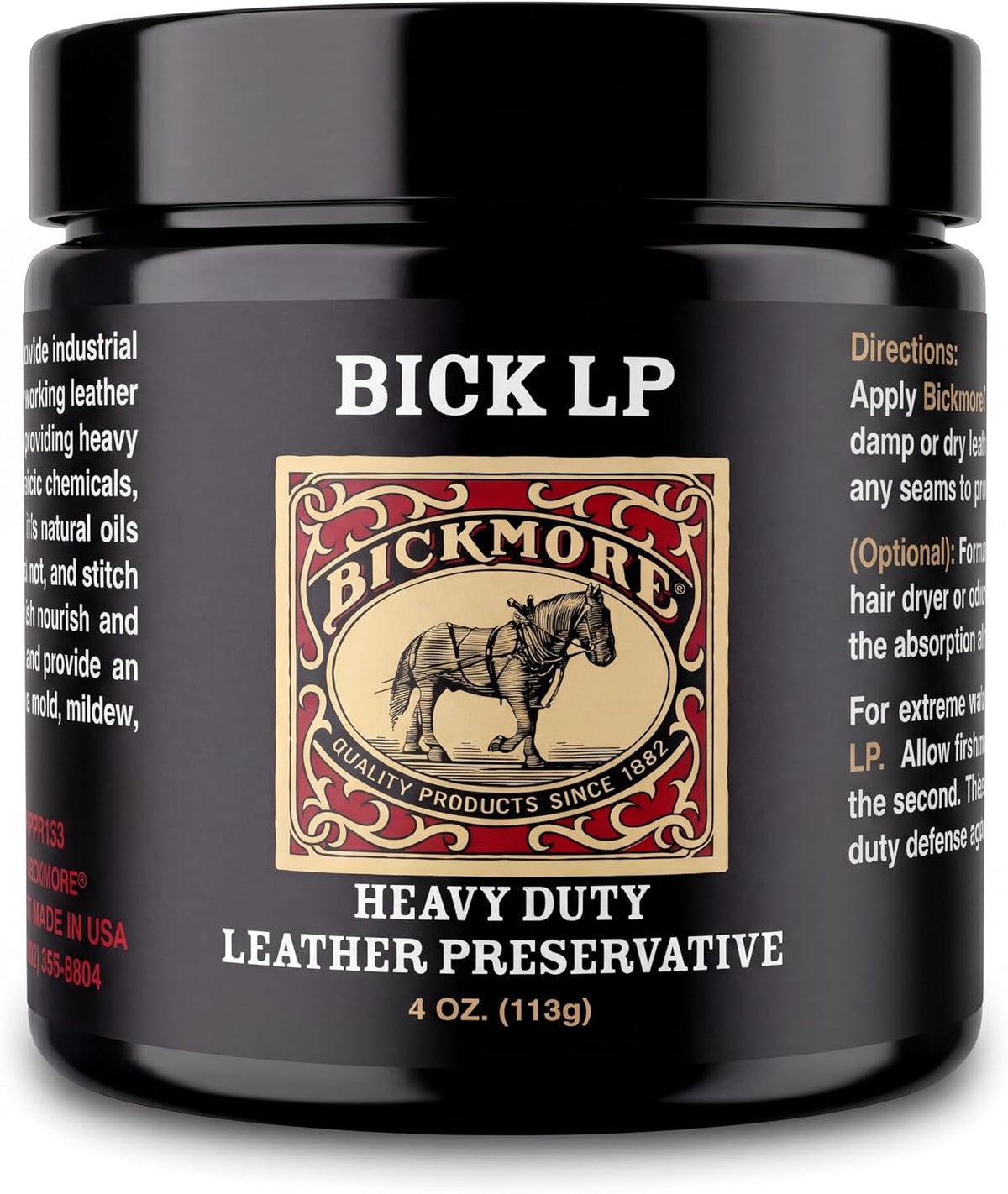 Bickmore Bick LP Leather Conditioner 4 oz, Scratch Repair