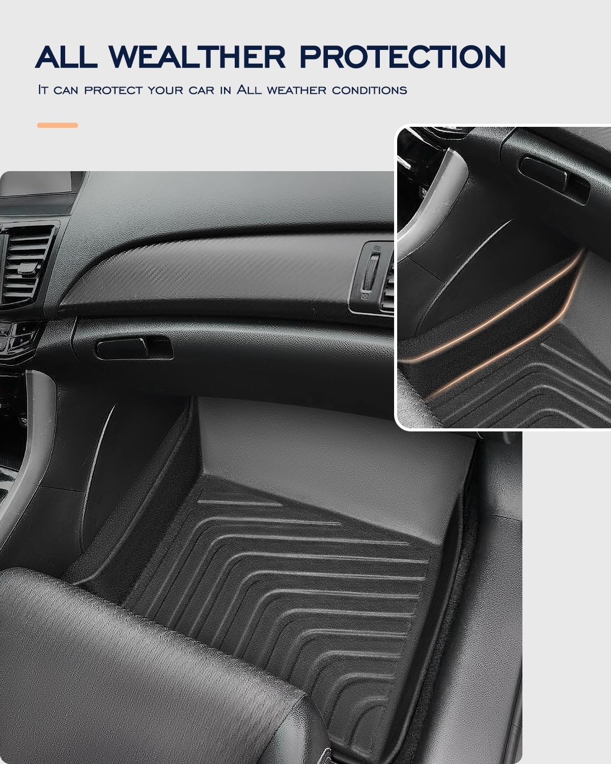 All-Weather Floor Mat for Honda Accord 2013-2017 (Only for Sedan)