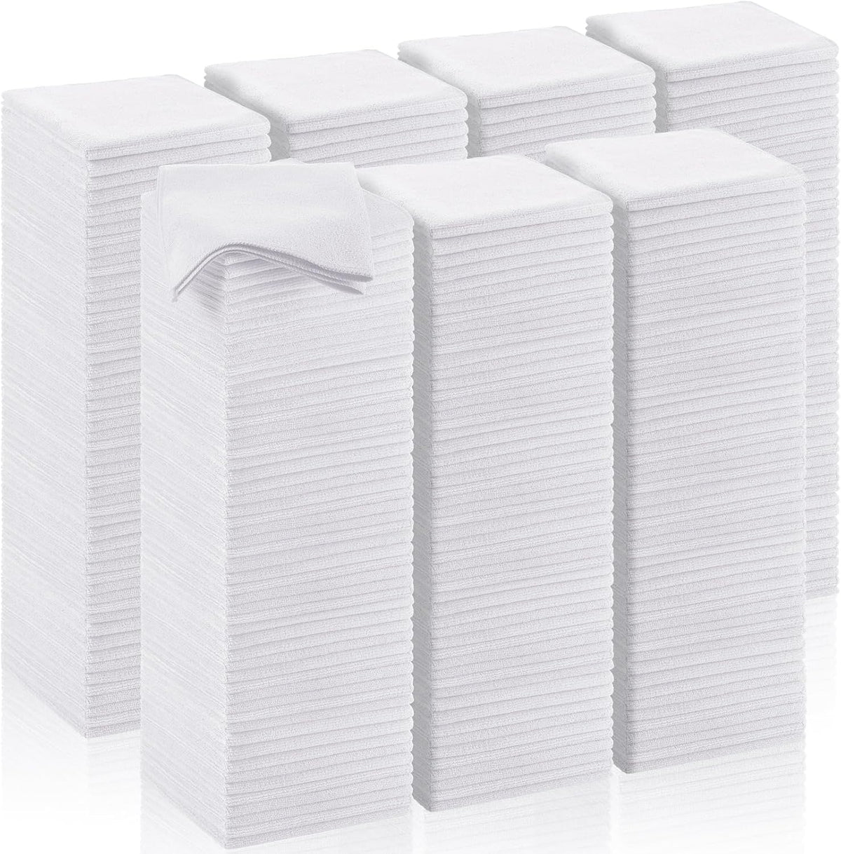 Oudain 200 Pcs Microfiber Cleaning Cloth 16x16 Inch Microfiber Towels for Car Ultra Absorbent Cleaning Rags Reusable Lint Free Streak Free Detailing Towel for Car Washing Drying Dusting (Gray)