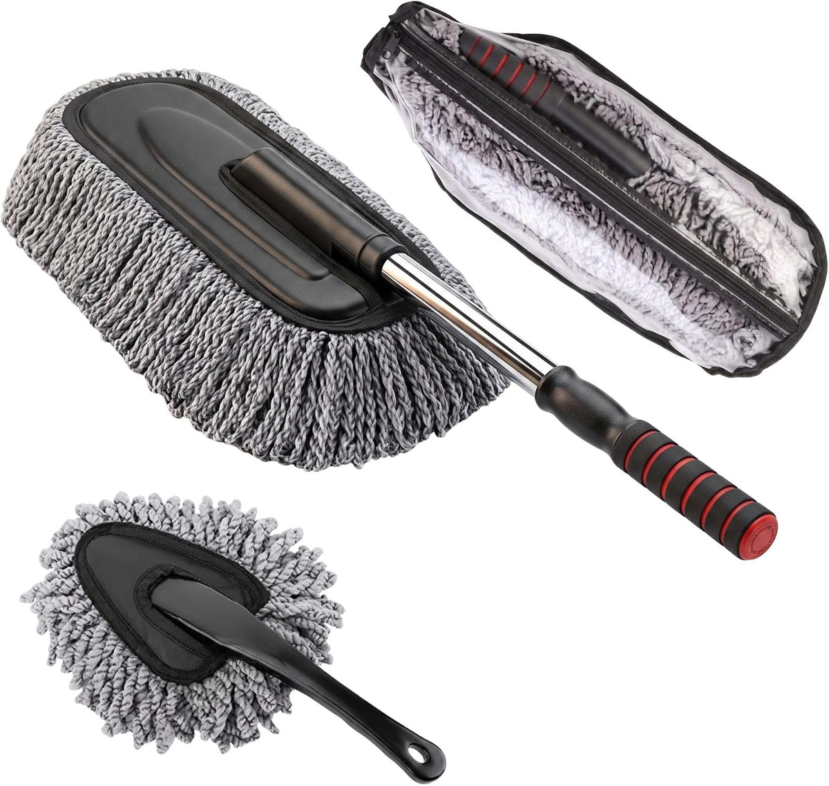 Microfiber Car Duster Scratch-Free, Car Dust Brush for Exterior Cleaning