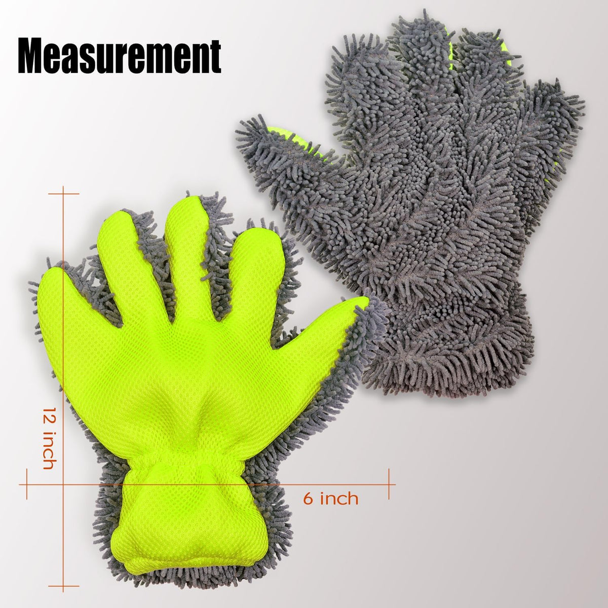 Car Wash Mitt,Microfiber Scratch Free,Detailing Cleaning Gloves,2Pack