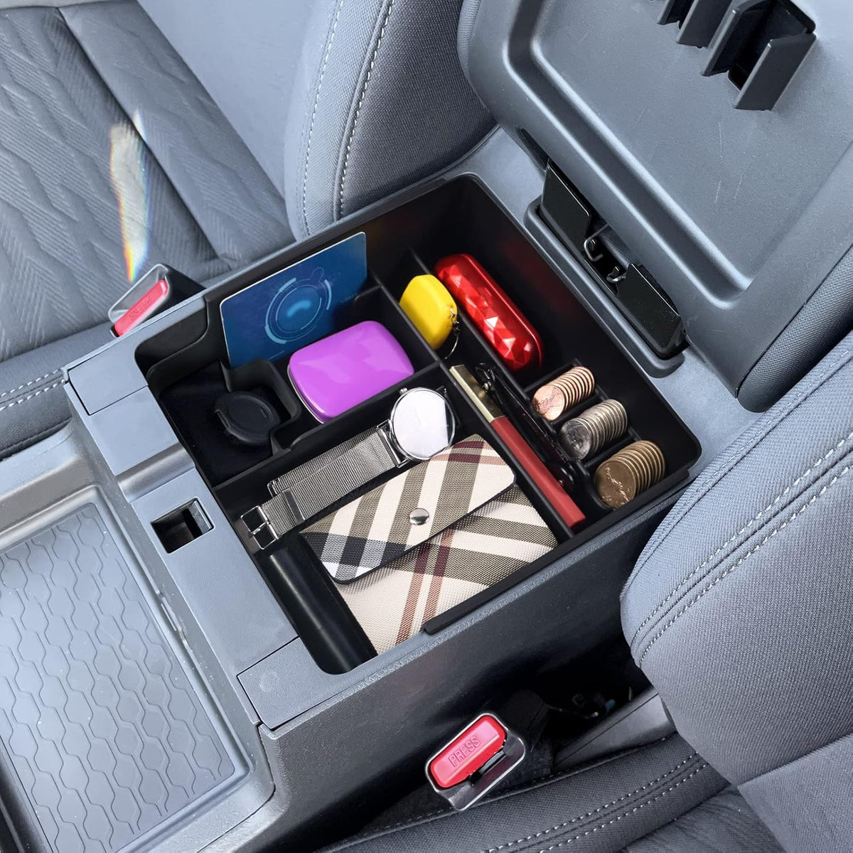 SHAOHAO for 2025 2026 Nissan Frontier Center Console Organizer Tray 2022-2025 2026 Nissan Frontier (S/SV/Pro-X/Pro-4X/SL) Console Tray Frontier 2023 2024 2025 2026 Accessories Armrest Box Organizer