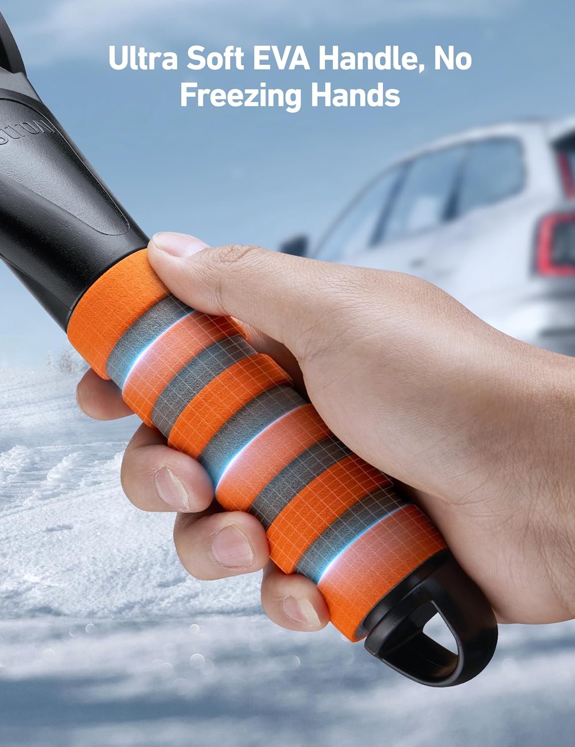 AstroAI Ice Scraper for Car Windshield, Snow Scraper with Ergonomic Grip