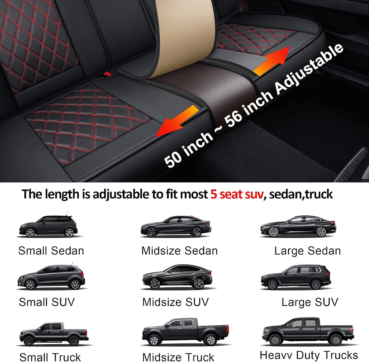 MIROZO Car Seat Covers,Waterproof Seat Covers Full Set for SUV,Sedan,Truck