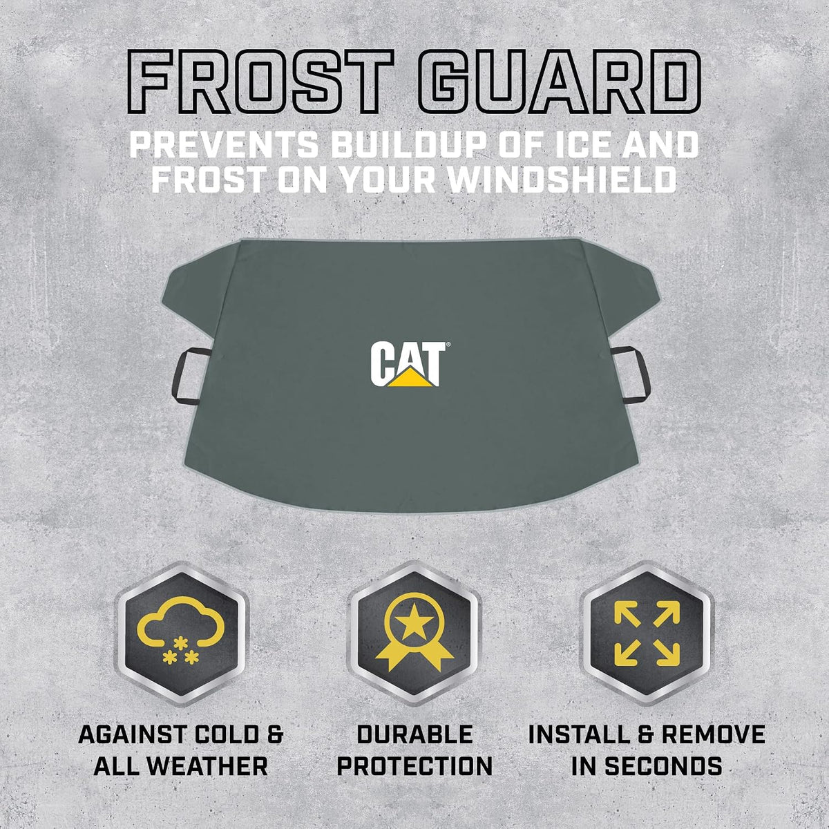 Cat® Car Windshield Cover for Ice and Snow with Anti-Theft Flaps - Toughest Ice & Frost Windshield Snow Cover All-Weather Waterproof Winter Blanket - Truck Window Protector Accessories - 78" X 43"