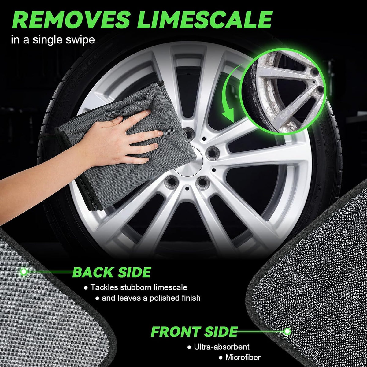 SMINDER 2-Pack Microfiber Towels for Cars 36"x24", Extra Large Ultra Absorbent Car Wash Drying Towels Detailing Supplies for SUVs and Trucks, No Streaks, Spots or Scratches