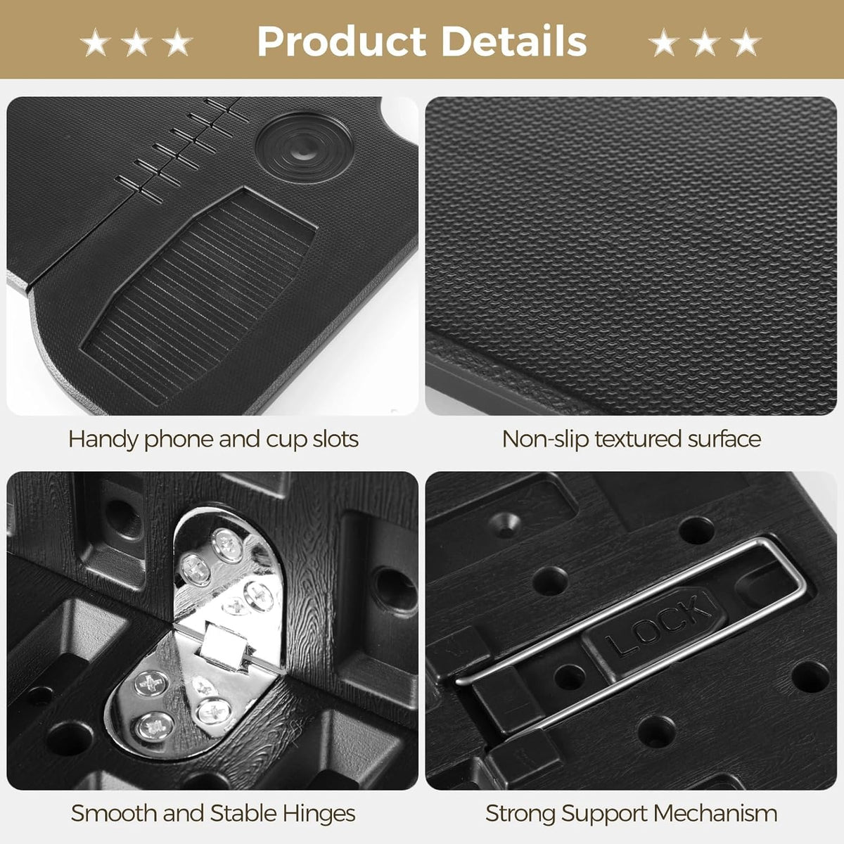 Foldable Car Desk Tray, Expandable Steering Wheel Table