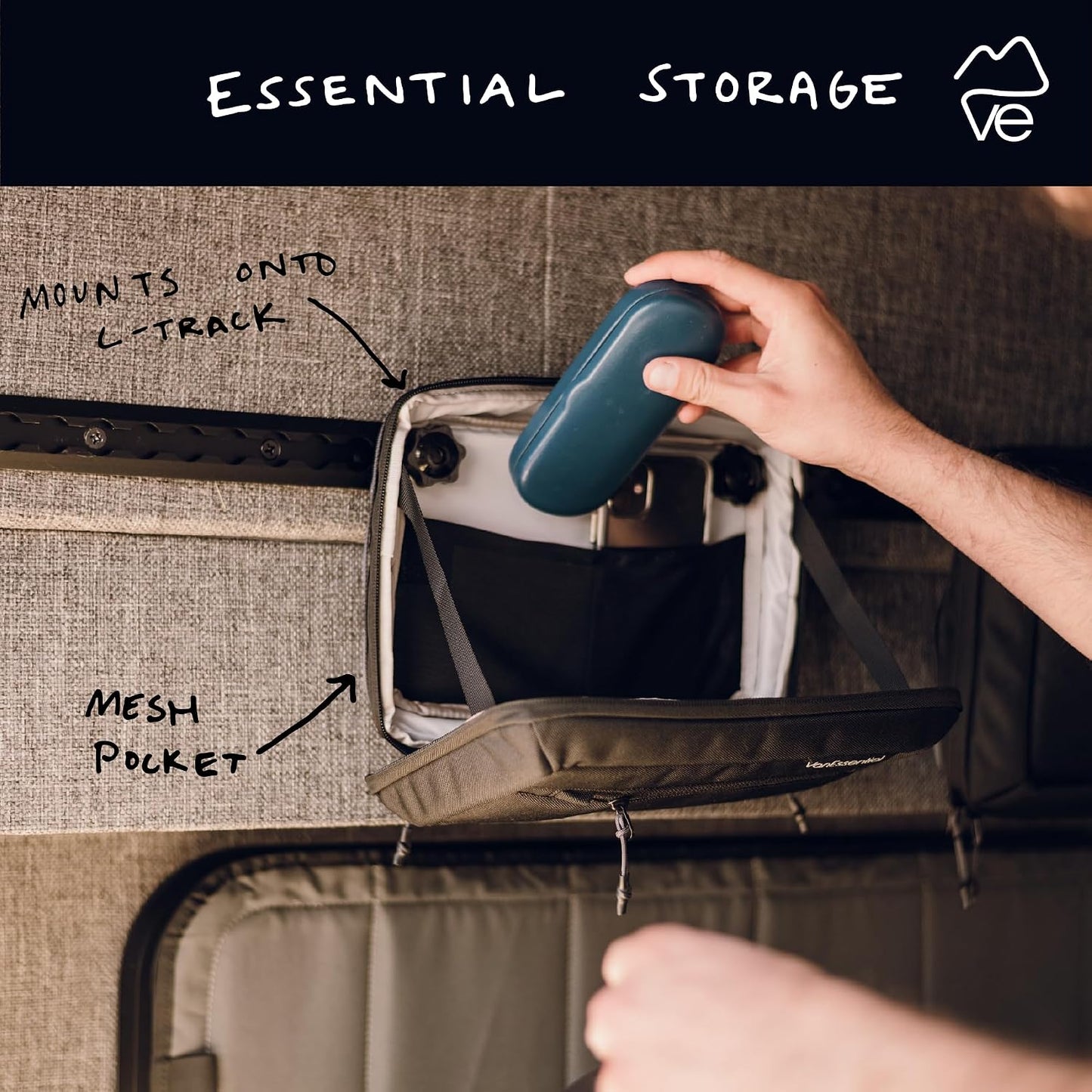 VanEssential Soft Sided Venture L-Track Mounted Storage Bag Small