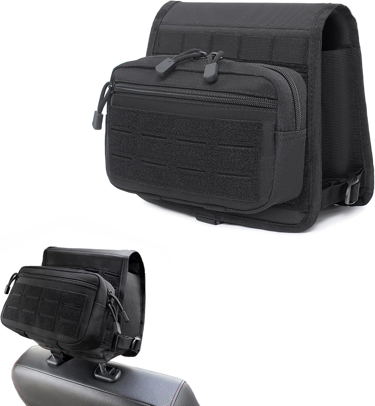 Katadem Car Seat Back Organizer,2 in 1 Detachable Car Headrest Organizer