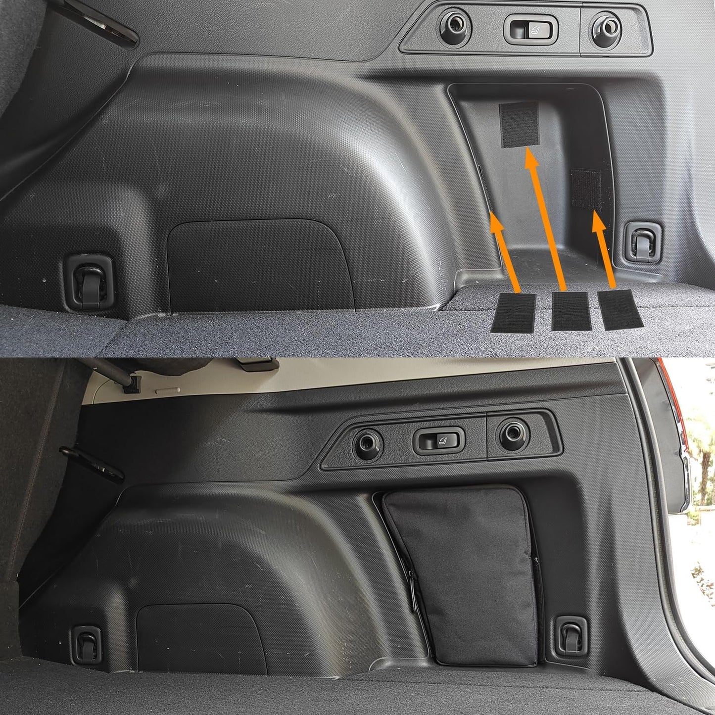 Trunk Upgrade, Trunk Organizer Pocket Bag, Trunk Cubby Storage bag, Cargo side pocket For Subaru Forester SK 2024 2023 2022 2021 2020 2019,Black, 2 pcs (Driver's side+Passenger's side)