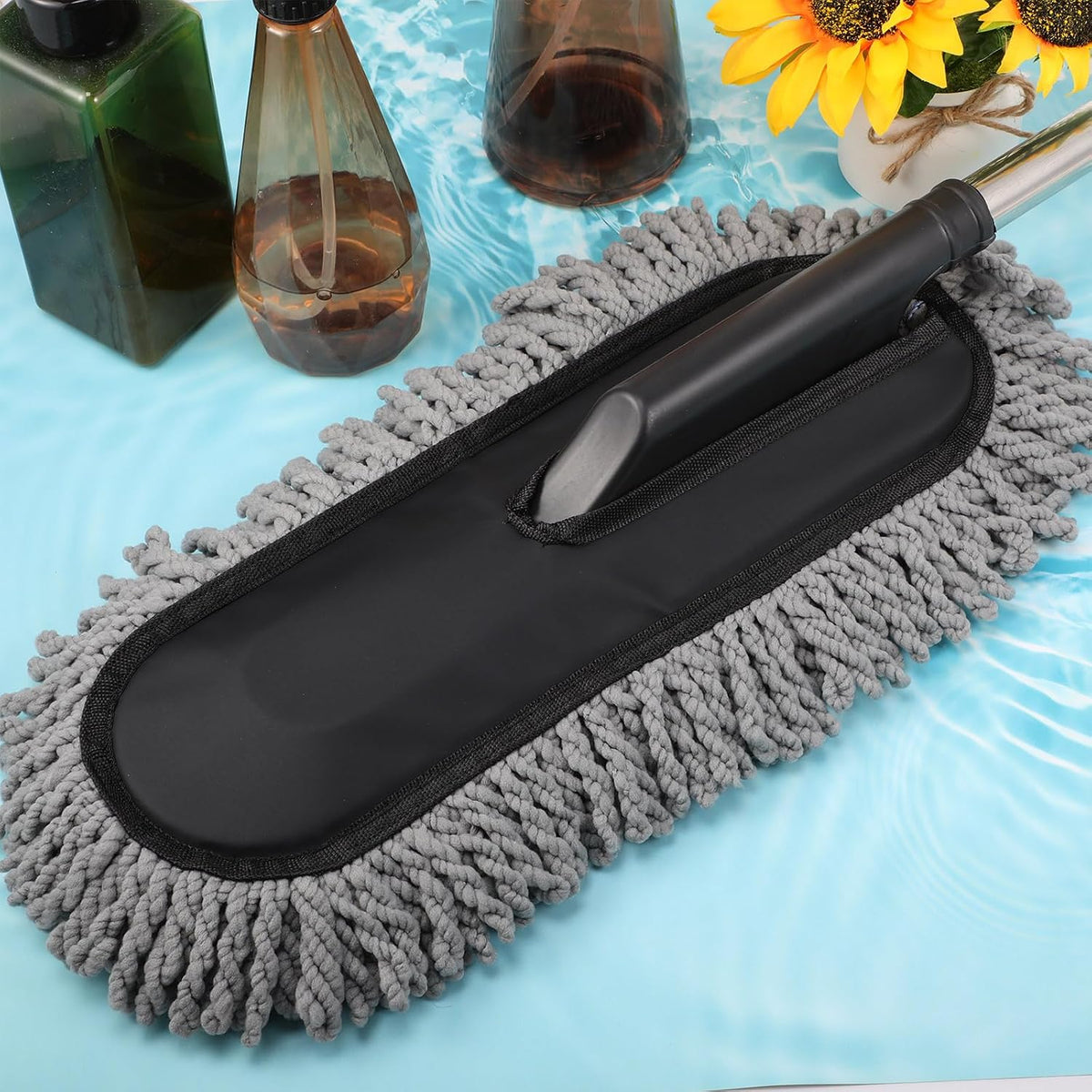 2 Pack Microfiber Car Duster Exterior Scratch Free, Gray