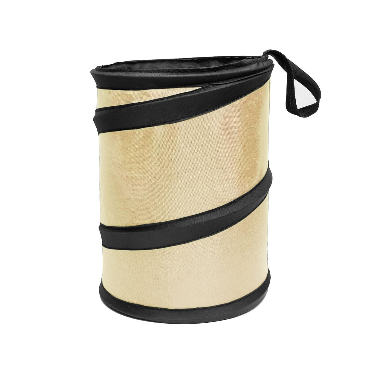 FH Group Automotive Waterproof Portable Collapsible Large Can Garbage Container fits Most Cars,Polyethylene, SUVs, and Trucks Beige Trash