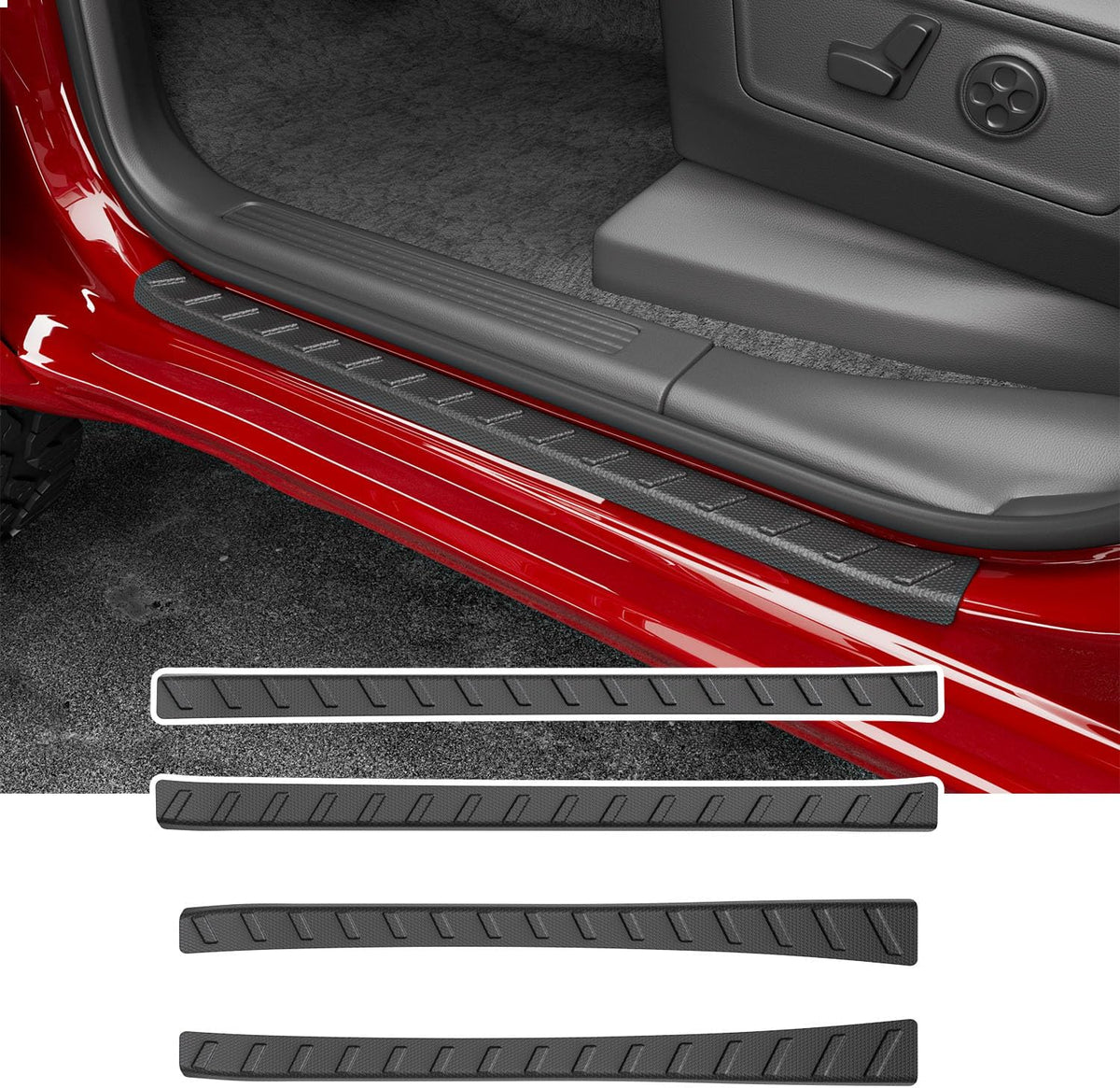4PCS Door Sill Protector Compatible with 2019-2026 Chevy Silverado