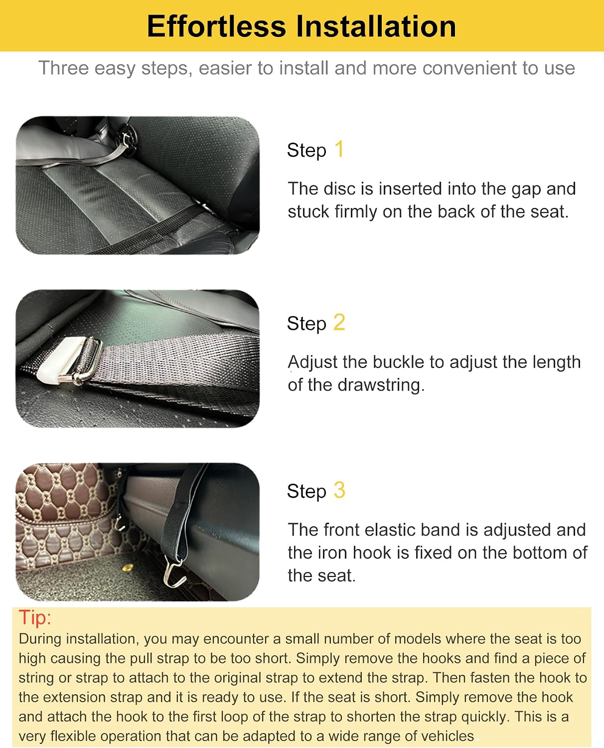 Car Seat Extender Leg Support, Upgraded Car Driver Seat Leg Support Extender - Heighten & Lengthen, Universal Car Leg Extender Pillow for Cars Buses Trains Office Home (Large)