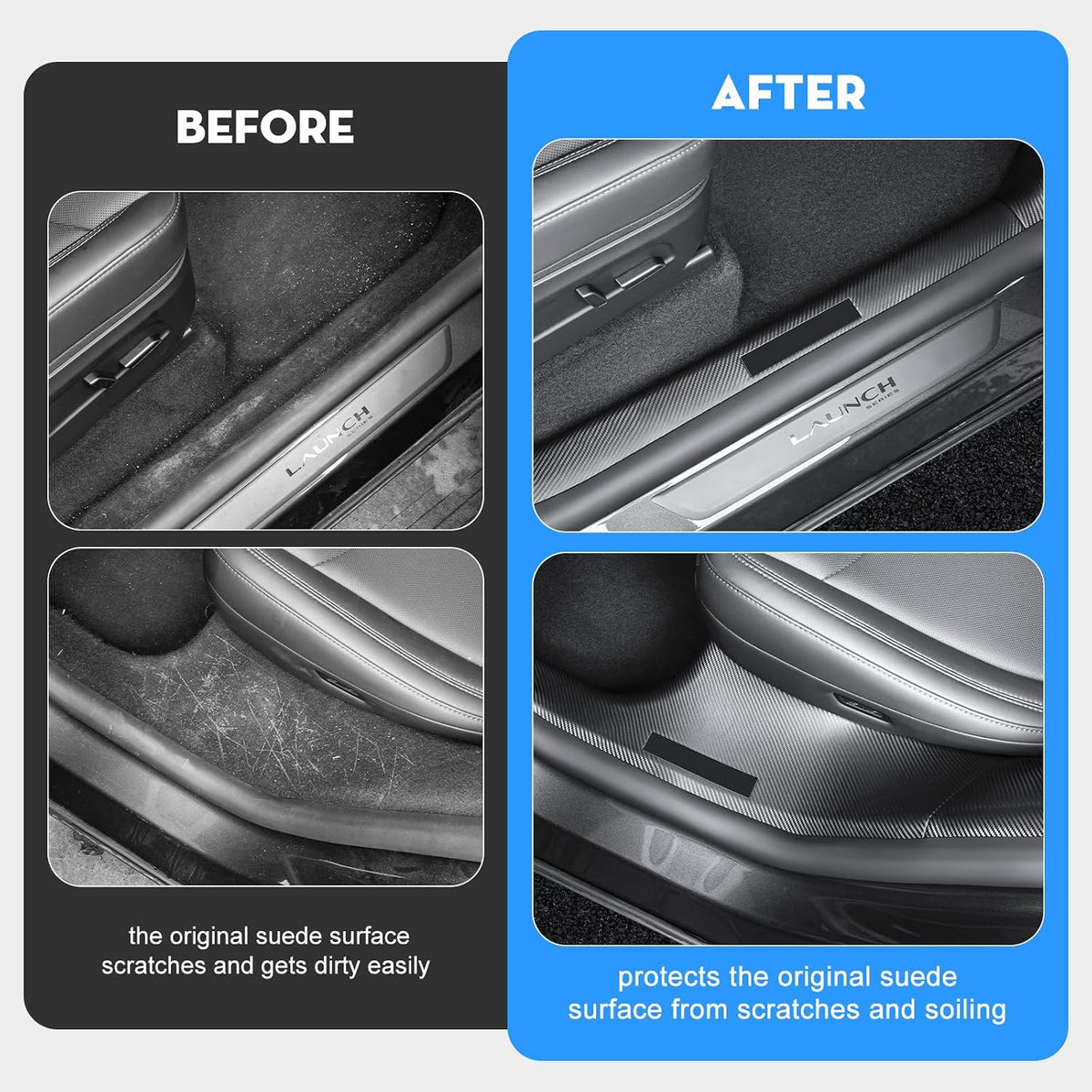 8PCS Door Sill Protector for Tesla Model Y Juniper [Anti-Kick]