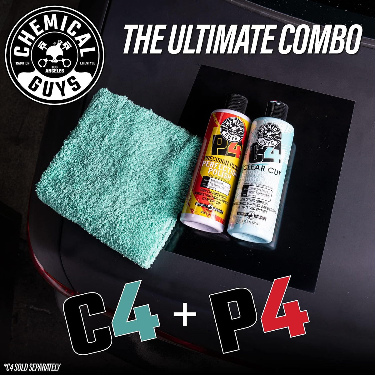 Chemical Guys, C4 & P4 Compound & Polish Paint Correction Kit, 2 x 16 oz