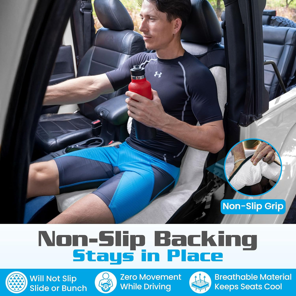 HAPPEGEAR Happeseat Waterproof Car Seat Cover & Protector, Silver