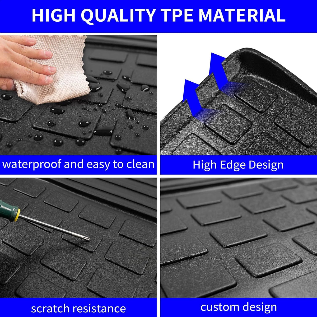 Rontaod Trunk Mat with Backrest Mat for 2021-2026 Kia Sorento Accessories