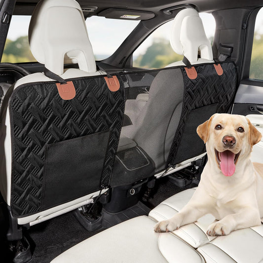 Dog Car Barrier,Dog Net for Car Divider,Pet Barrier with Mesh Organizer,Universal for Car,SUV,Truck