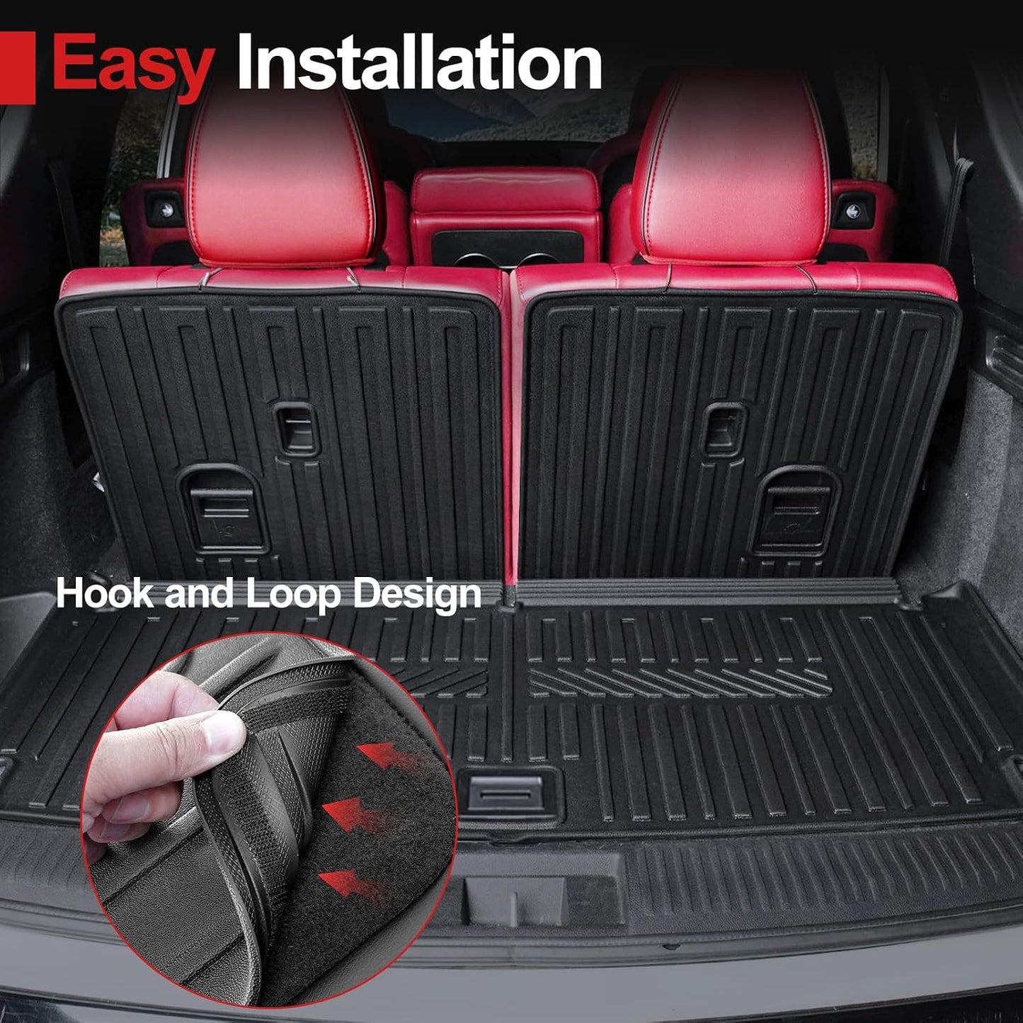 Floor Mats for 2022-2026 Acura MDX, All Weather TPE Cargo Mat with Seat Back Cover Door Sill Protectors for Acura MDX Accessories