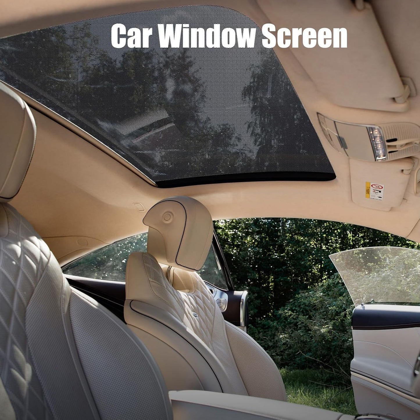 Magnetic Sunroof Sunshade Mesh Screen for Car Camping Essentials,UV Protection Screen for Moonroof & Side Windows,Quick Install,Breathable Roof Cover Fits SUV, Truck Van Sleeping Overnight